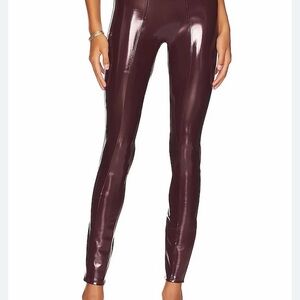 SPANX Faux patent leather pants Shiny Burgundy High-Waisted Pants
Found a damage